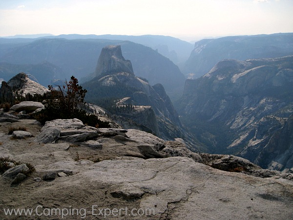 view of half dome yosemite from clouds rest