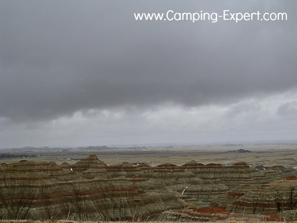 layers at badlands